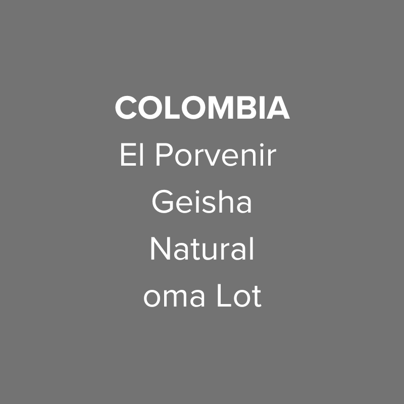 Colombia El Porvenir Geisha Natural oma Lot