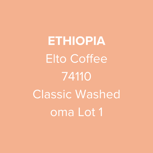 Ethiopia Elto Coffee Sidama Bona 74110 Classic Washed oma Lot 1