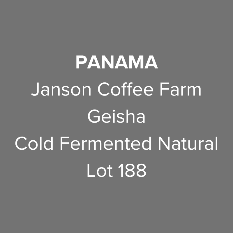 Photo of Panama Janson Coffee Farm Hacienda Las Lagunas Geisha Cold Fermented Natural Lot 188