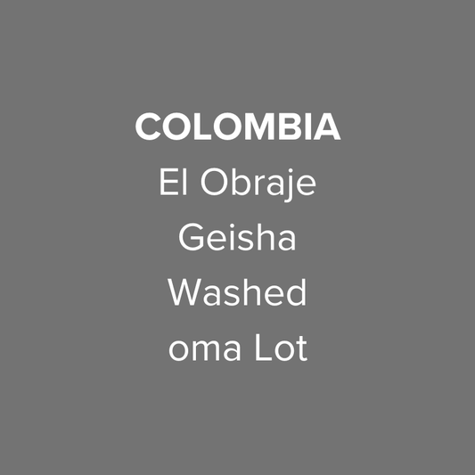 Colombia El Obraje Geisha Washed oma Lot