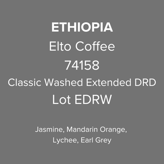 Ethiopia Elto Coffee Sidama Elora Station 74158 Classic Washed Extended Dark Room Drying Lot EDRW