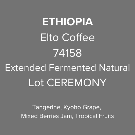 Ethiopia Elto Coffee Sidama Elora Station 74158 Extended Fermented Natural Lot CEREMONY