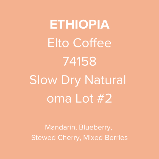 Ethiopia Elto Coffee Sidama Bare Station 74158 Slow Dry Natural oma Lot #2