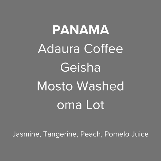 Panama Adaura Coffee Geisha Mosto Washed oma Lot